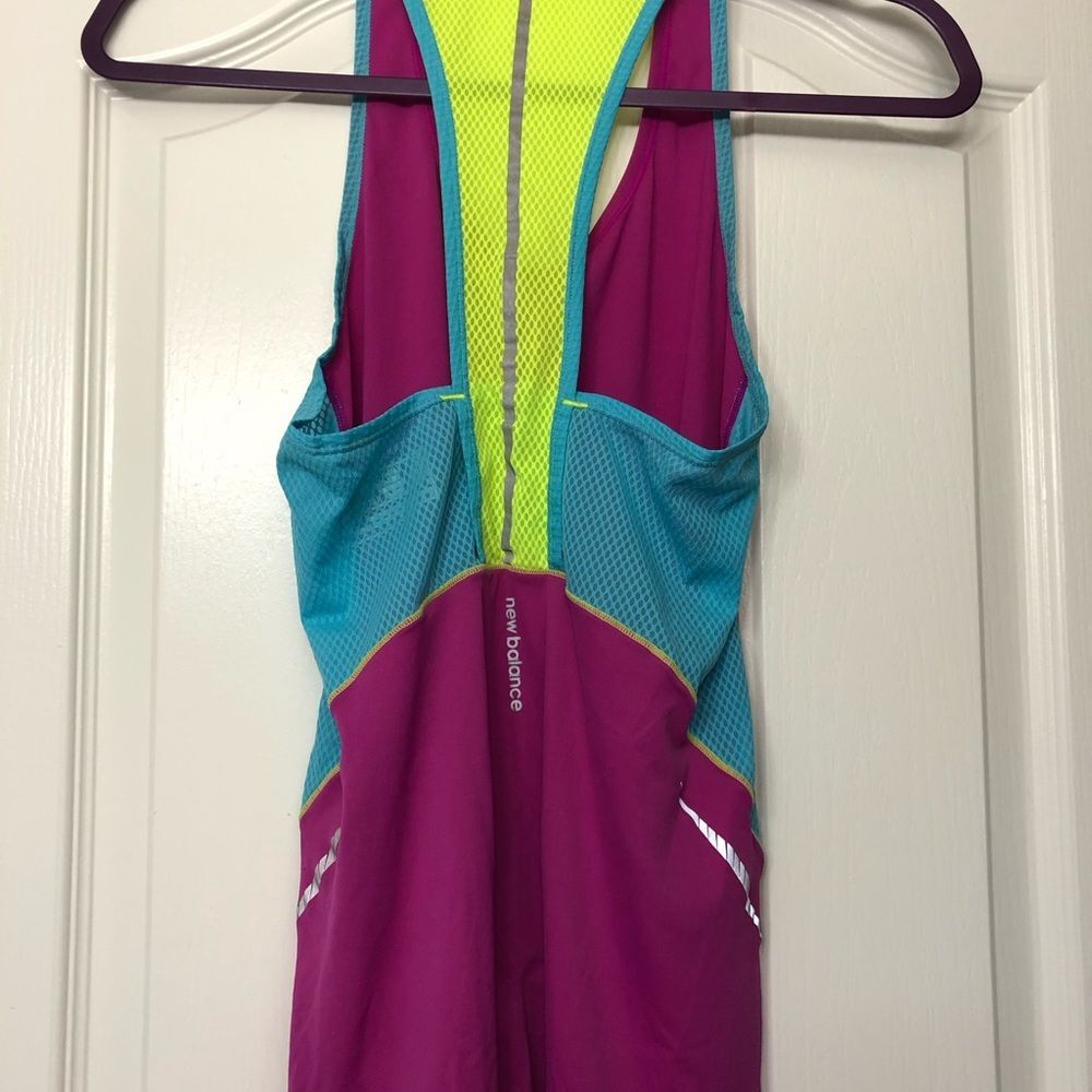New balance tank shirt workout top activewear multicolor purple blue yellow